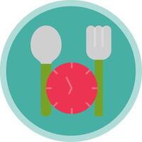 Fasting Flat Multi Circle Icon vector