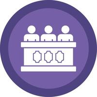 Panel of judges Glyph Multi Circle Icon vector