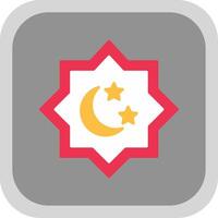 Islamic Star Flat Round Corner Icon vector