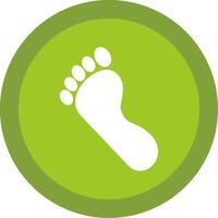 Footprint Glyph Multi Circle Icon vector