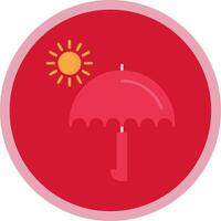 Umbrella Flat Multi Circle Icon vector