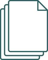 Files Line Gradient Round Corner Icon vector