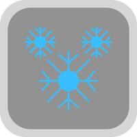Snowflake Flat Round Corner Icon vector