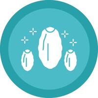 Dates Glyph Multi Circle Icon vector