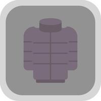 Puffer Coat Flat Round Corner Icon vector