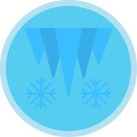 Icicle Flat Multi Circle Icon vector