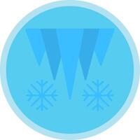 Icicle Flat Multi Circle Icon vector