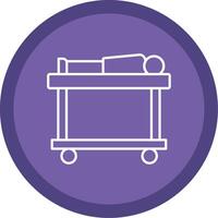 Dead body Line Multi Circle Icon vector