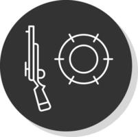 Hunting Line Grey Circle Icon vector