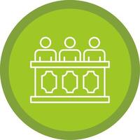 Panel of judges Line Multi Circle Icon vector