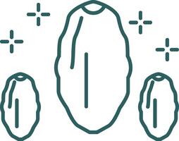 Dates Line Gradient Round Corner Icon vector