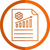 Management Line Orange Circle Icon vector