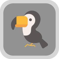 Toucan Flat Round Corner Icon vector