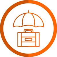 Risk Management Line Orange Circle Icon vector