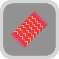 Beach Towel Flat Round Corner Icon vector