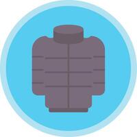 Puffer Coat Flat Multi Circle Icon vector
