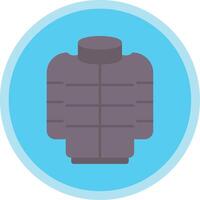 Puffer Coat Flat Multi Circle Icon vector