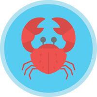 Crab Flat Multi Circle Icon vector