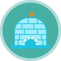Igloo Flat Multi Circle Icon vector