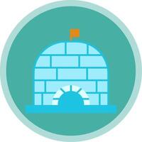 Igloo Flat Multi Circle Icon vector