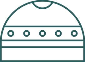 Cap Line Gradient Round Corner Icon vector