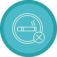 No Smoking Line Multi Circle Icon vector