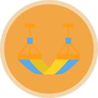 Hammock Flat Multi Circle Icon vector