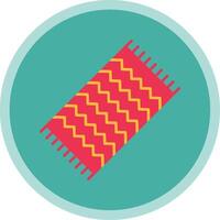 Beach Towel Flat Multi Circle Icon vector