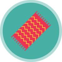 Beach Towel Flat Multi Circle Icon vector