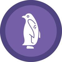 Penguin Glyph Multi Circle Icon vector