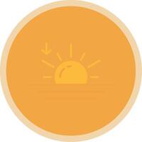 Sunset Flat Multi Circle Icon vector