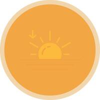 Sunset Flat Multi Circle Icon vector