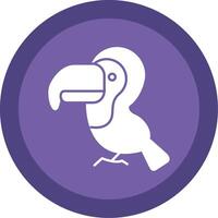 Toucan Glyph Multi Circle Icon vector