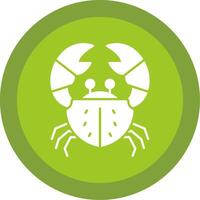 Crab Glyph Multi Circle Icon vector