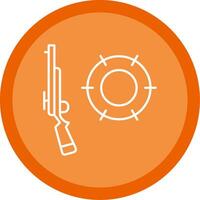 Hunting Line Multi Circle Icon vector