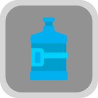 Water Flask Flat Round Corner Icon vector