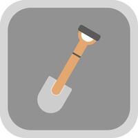 Shovel Flat Round Corner Icon vector