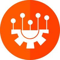 Setting Glyph Red Circle Icon vector