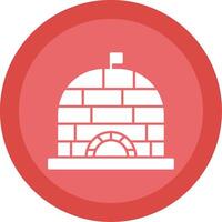 Igloo Glyph Multi Circle Icon vector