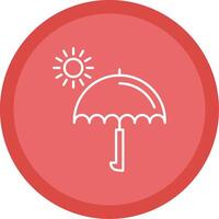 Umbrella Line Multi Circle Icon vector