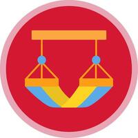 Hammock Flat Multi Circle Icon vector