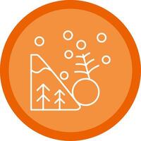 Avalanche Line Multi Circle Icon vector