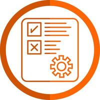 Document Line Orange Circle Icon vector