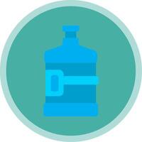 Water Flask Flat Multi Circle Icon vector