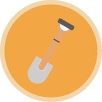 Shovel Flat Multi Circle Icon vector