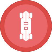 Longboard Glyph Multi Circle Icon vector