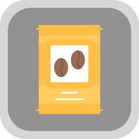 Beans Flat Round Corner Icon vector