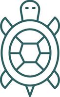 Turtle Line Gradient Round Corner Icon vector