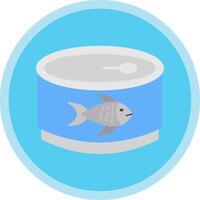 Tuna Flat Multi Circle Icon vector