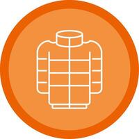 Puffer Coat Line Multi Circle Icon vector